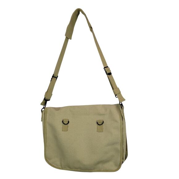 Vintage Canvas Israeli Paratrooper Bag 15"x11"x4" Heavyweight Cotton Travel Bag - Picture 6 of 10